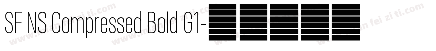 SF NS Compressed Bold G1字体转换